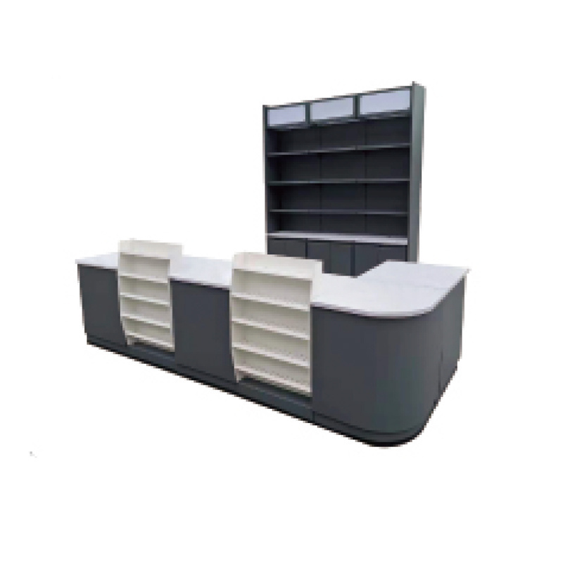 Hot Sale Convenience Store Cashier Desk Grocery Steel Wooden Retail Shop Checkout Counters