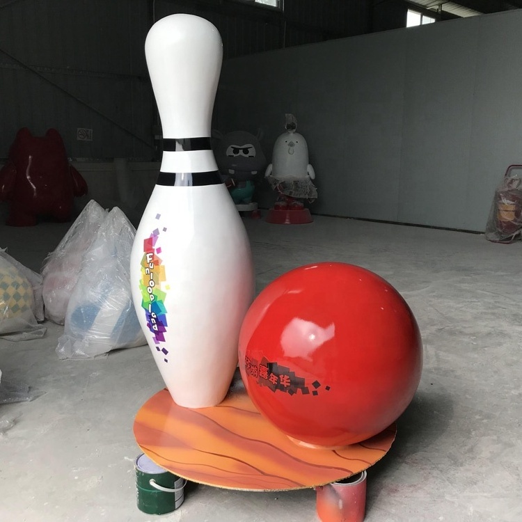 Fiberglass bowling ball  Sports ball model statue ornaments Golf ball sculpture welcome decoration Outdoor Character cartoon