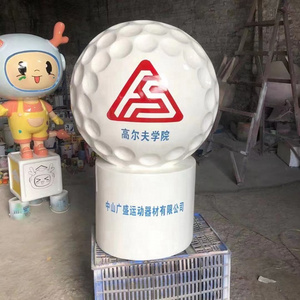 Fiberglass golf ball sculpture Gymnasium welcome sculpture The ball model Outdoor art statue decoration customization