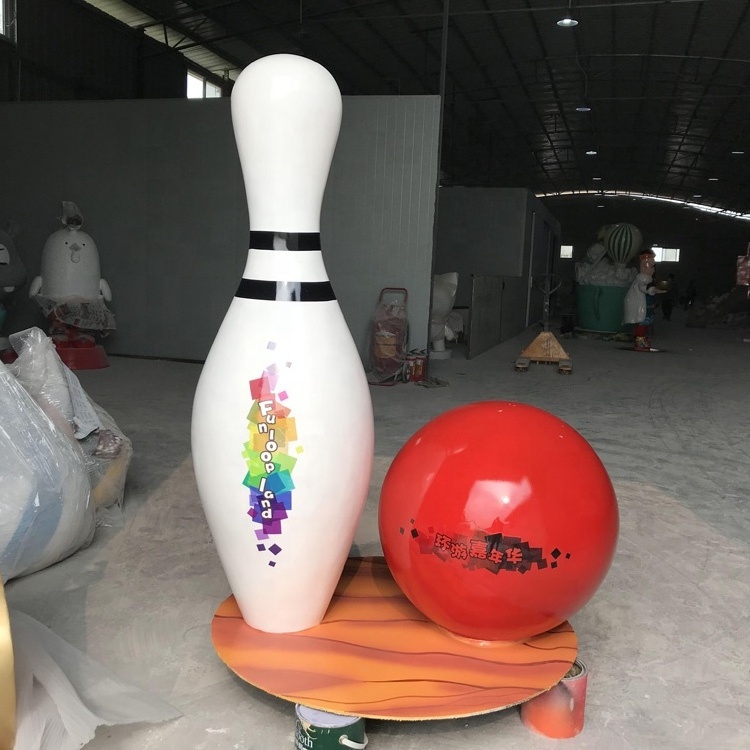 Fiberglass bowling ball  Sports ball model statue ornaments Golf ball sculpture welcome decoration Outdoor Character cartoon