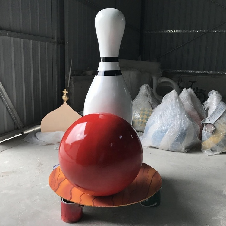 Fiberglass bowling ball  Sports ball model statue ornaments Golf ball sculpture welcome decoration Outdoor Character cartoon