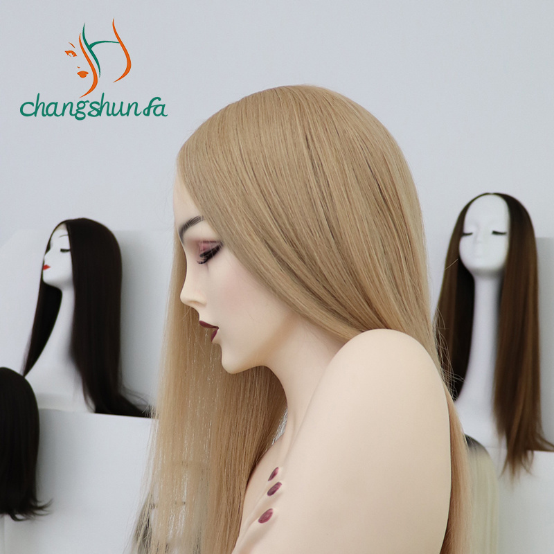 European Blonde Highlights Jewish Wig for White Woman Full Lace Wigs Transparent Swiss Lace European Hair Long Monofilament