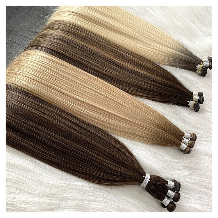 Hair Extensions Human Virgin hair Double Drawn micro machine weft Genius Weft