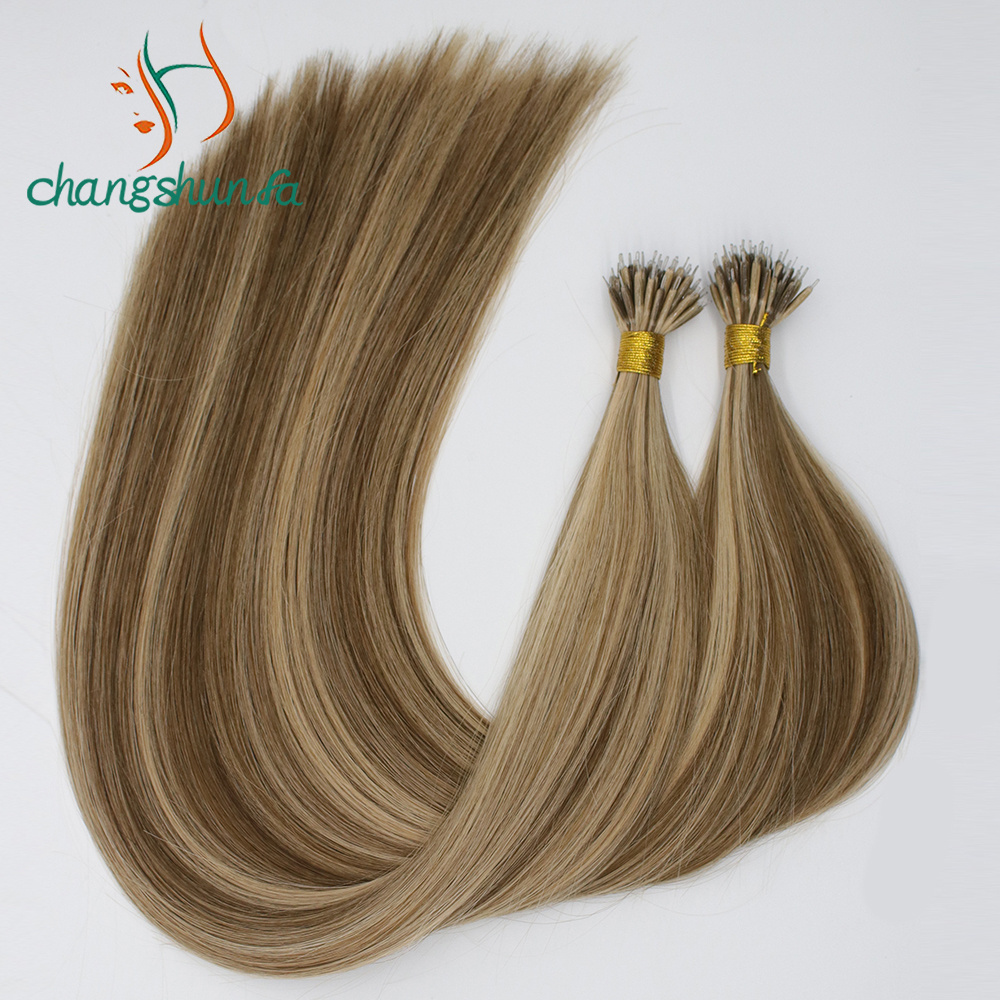 Wholesale 12A Remy Micro Link Beads Nano Ring Hair Extensions Double Drawn Russian Human Hair Extension Nano Ring Tips