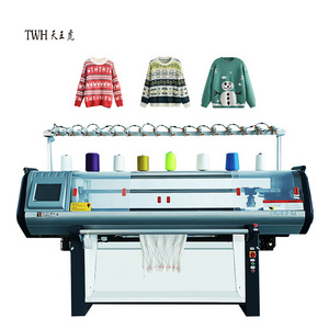 School uniform jacquard simple double system sweater patterns flat computerized automatic sweater knitting machine