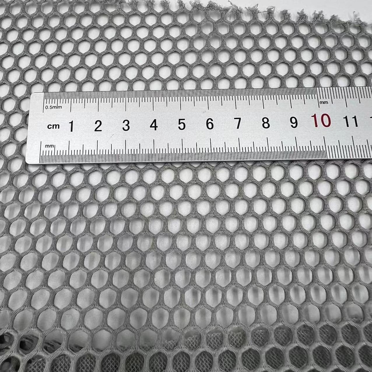 Custom honeycomb 100% polyester hexagon diamond hollow out mesh fabric 3d air mesh fabric spacer sandwich cloth