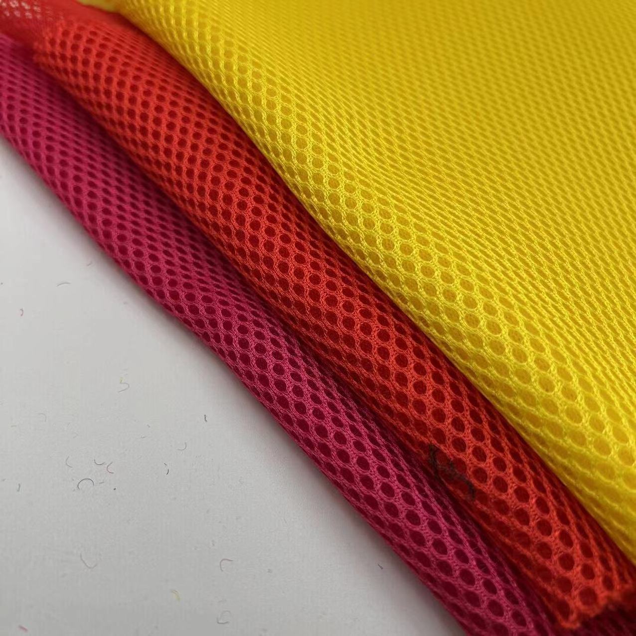 Good quality polyester mesh Breathable and elastic 3d air mesh fabric polyester knitted and coated shoe fabric