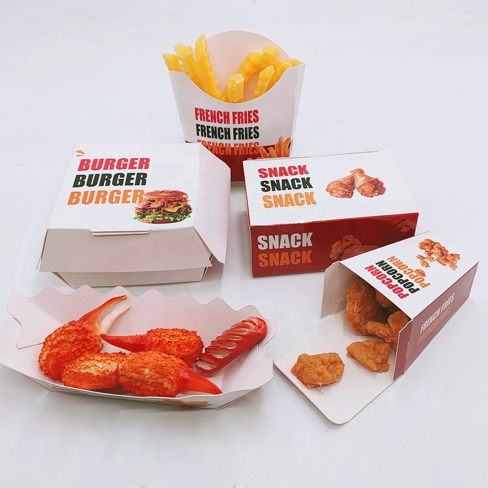 Custom Food Boxes French Fries Fried Chicken Barrel Nuggets Carton Paper Takeaway Food Packaging Food Box