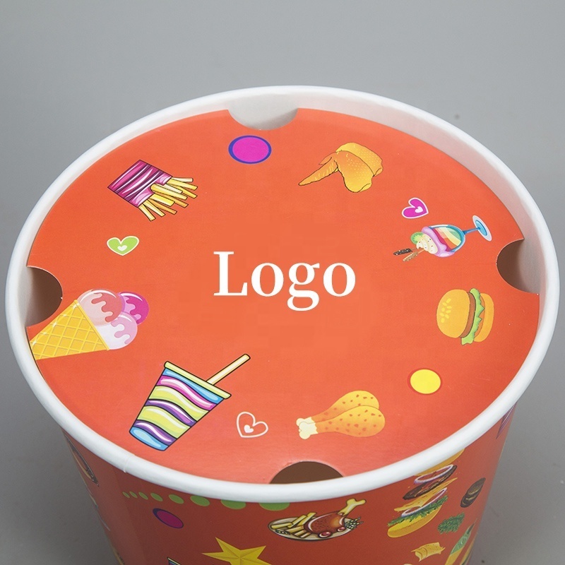 Wholesale Accept Sampling Family Bucket Fried Chicken Boxes Takeout Barrel Container KFC Fried Chicken Bucket with Customized 