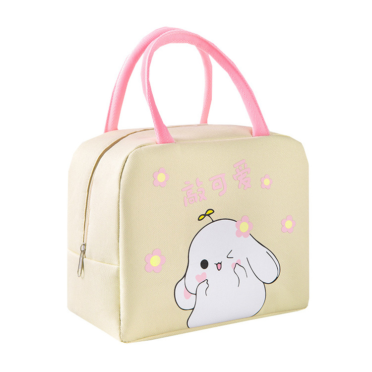 Portable 600D friendly reusable tote cooler for ice cream picnic bag with zippered children like bag