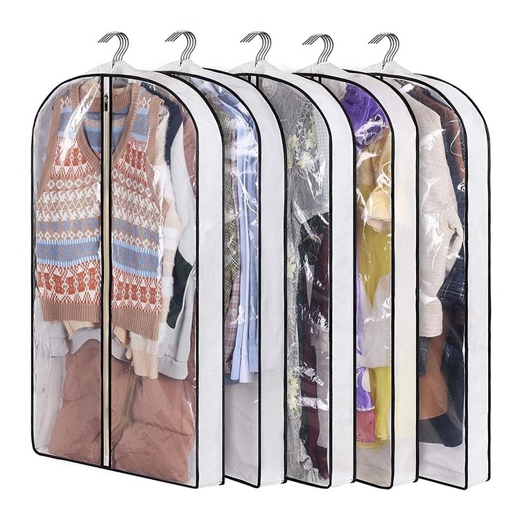 Custom Garment Bags for Closet Storage Hanging Clothes Cover for Coats Sweaters Shirts