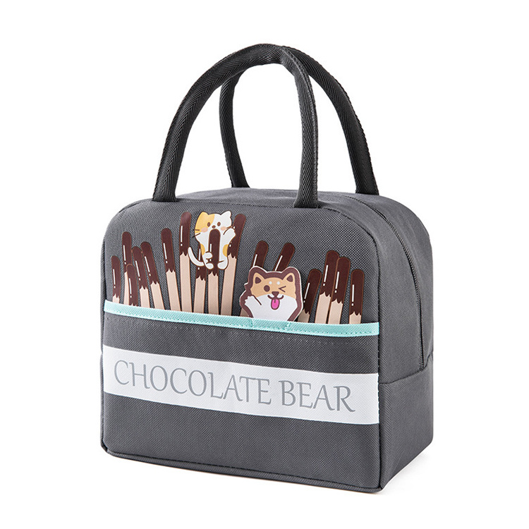 Portable 600D friendly reusable tote cooler for ice cream picnic bag with zippered children like bag