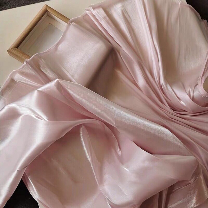 Wholesale Crystal Shiny Satin Organza Fabric Silky Liquid Organza Fabric For Dress Women Shirt