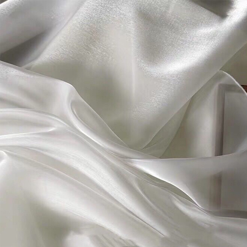 Wholesale Crystal Shiny Satin Organza Fabric Silky Liquid Organza Fabric For Dress Women Shirt