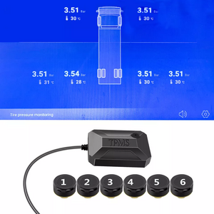 Android USB TPMS 8Bar 15Bar Tire Pressure Monitoring System Display Alarm System 5V External Sensors For truck Navigation