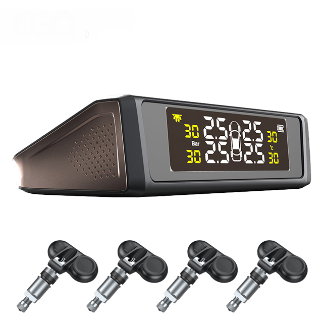 Smart Digital Tire Air Pressure Monitoring System Tpms with Internal Sensor Tire Pressure Gauge 12 Ce LCD Display IP67 Universal