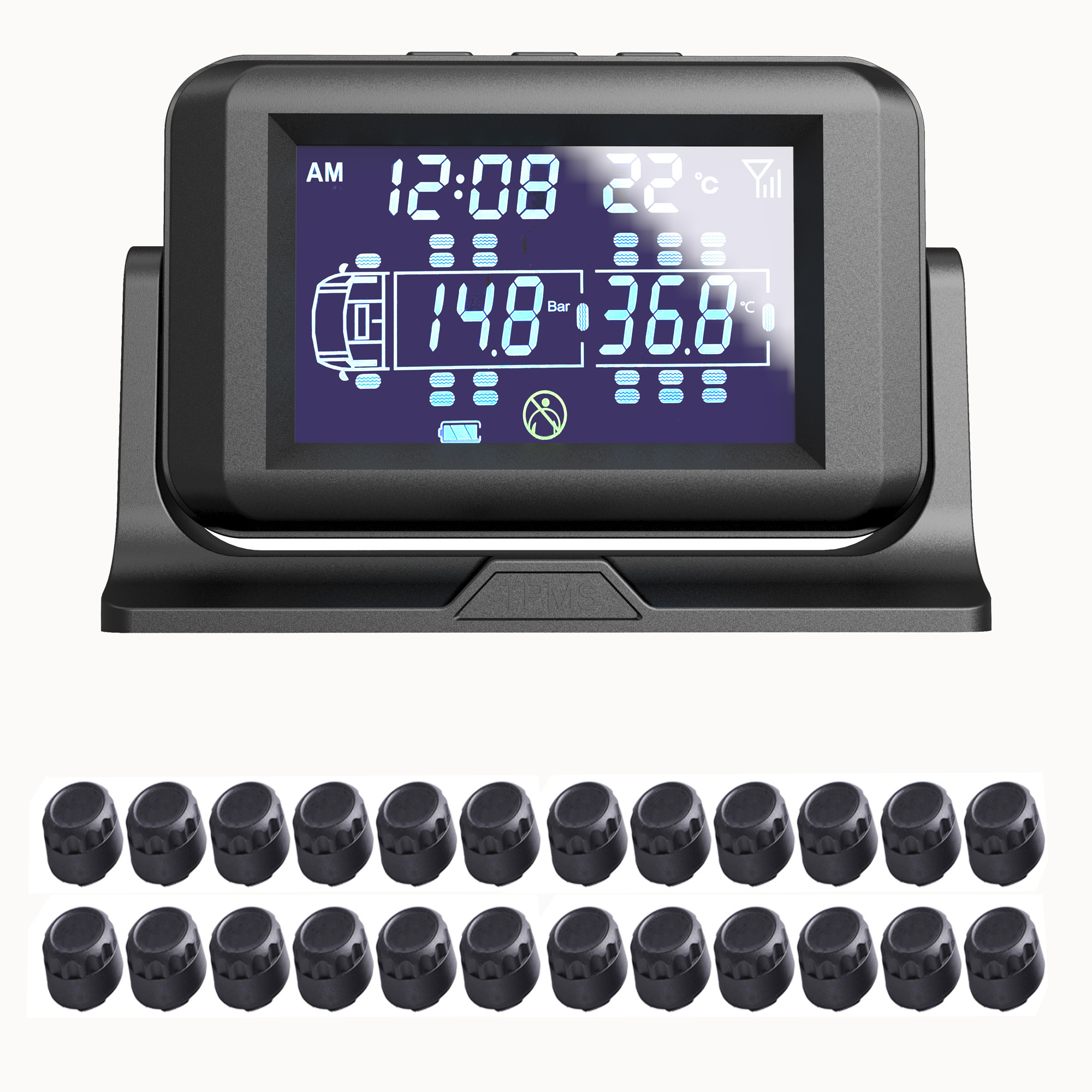 Factory Wholesale Digital TPMS Truck Tire Pressure Monitor System for 6 8 14 20 24 Wheel Buses CE Certified