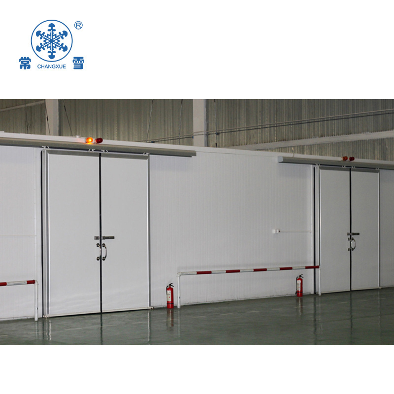 2024 Insulated double sliding door cold storage room door for fish manufacturers