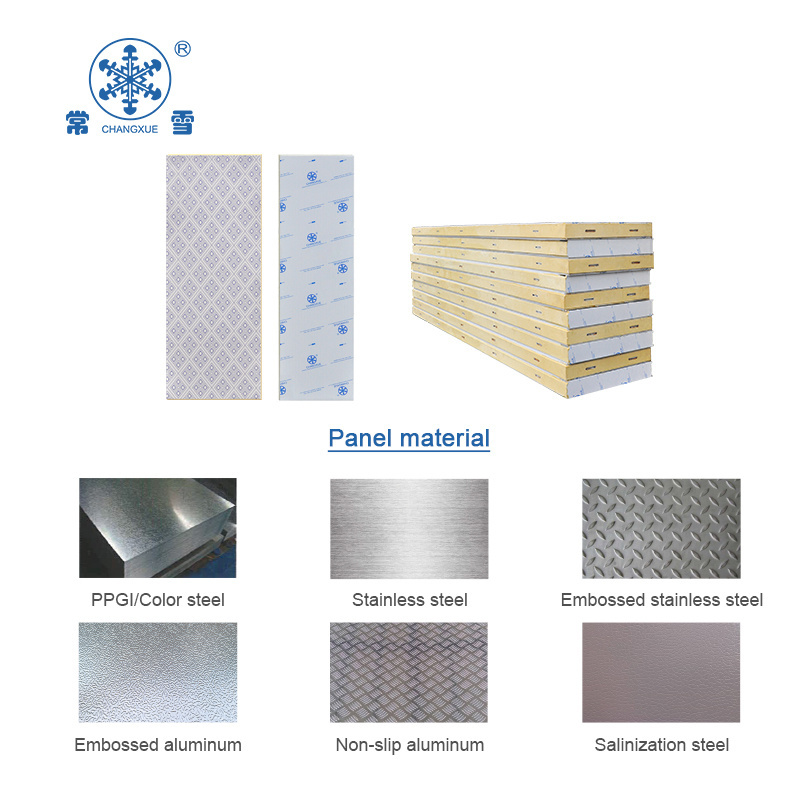 Polyurethane roof/wall/floor panel cold room sandwich panel