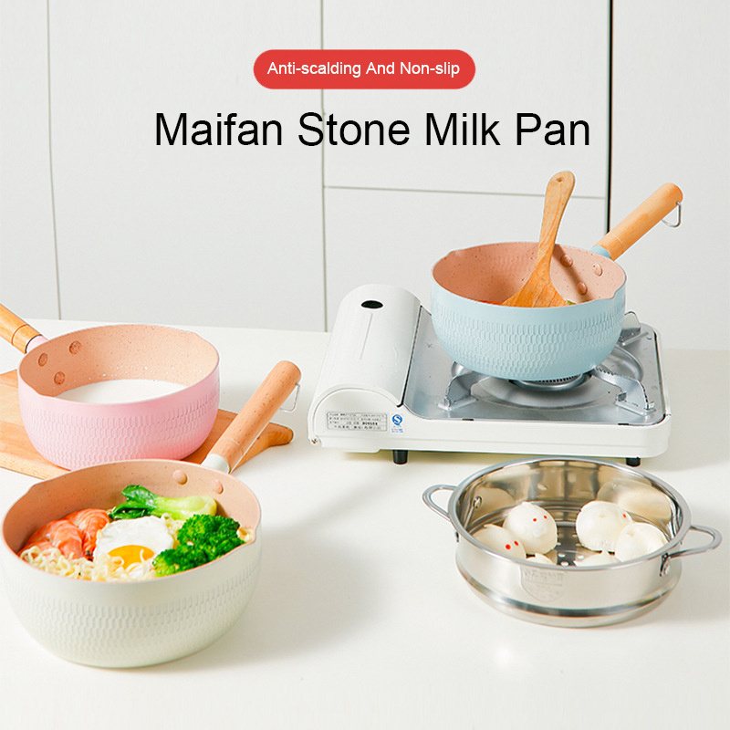 CX471 New Style 18-22CM Milk Pot Non Stick Pan Cooker Maifan Stone Instant Noodle Aluminum Soup Pot