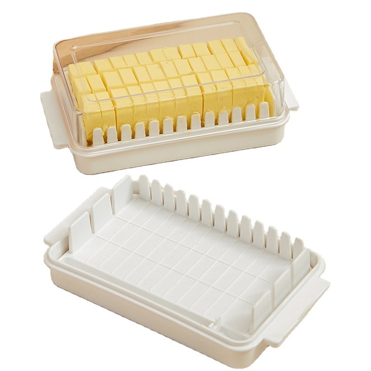 Household Baking Kitchen Tools Butter Cutting Storage Box Sealed Rectangle Crisper Storage Box