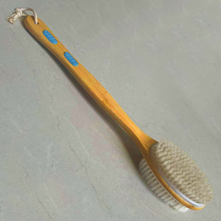 Back Scrub Bath Body Brush Shower Brush for Exfoliating Silicone Long Handle Double side Customized