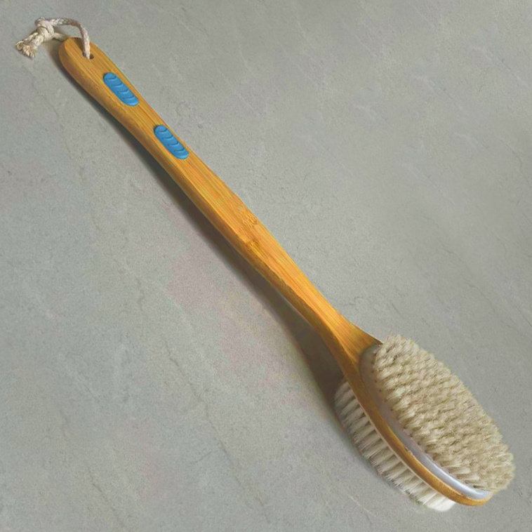 Back Scrub Bath Body Brush Shower Brush for Exfoliating Silicone Long Handle Double side Customized