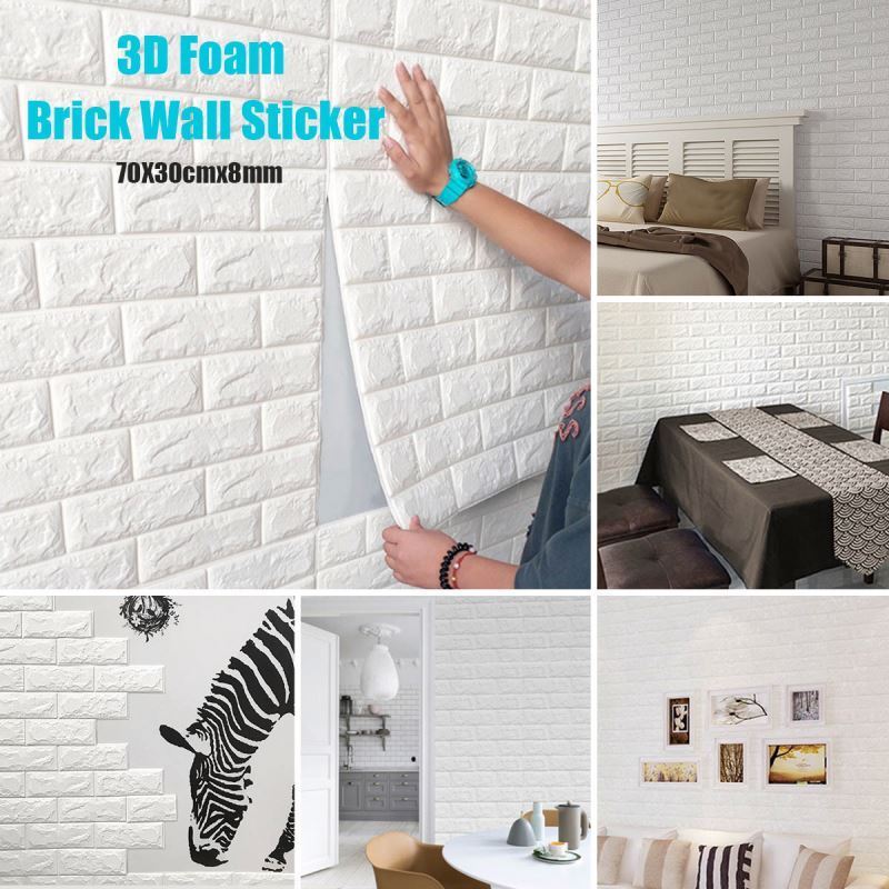 fake wallpaper for apartments Home Stone Foam Effect Art 3D Design Foam Wall Paper