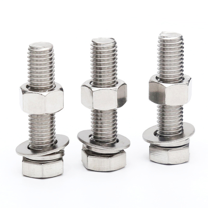 OEM OBM 304L/316L Stainless Steel Hexagon Head Bolts Grade 8.8 10.9 DIN933 Partial Half Thread Hex Bolts And Nuts