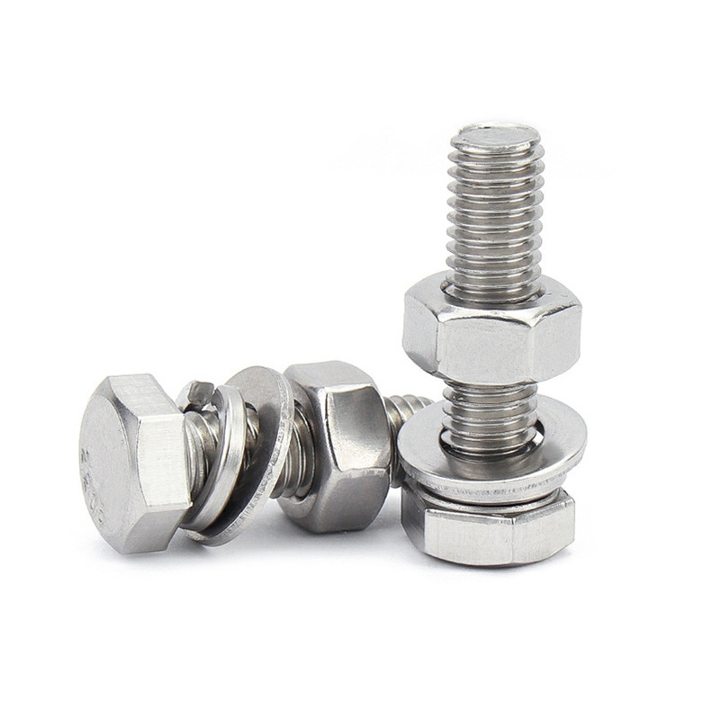 OEM OBM 304L/316L Stainless Steel Hexagon Head Bolts Grade 8.8 10.9 DIN933 Partial Half Thread Hex Bolts And Nuts