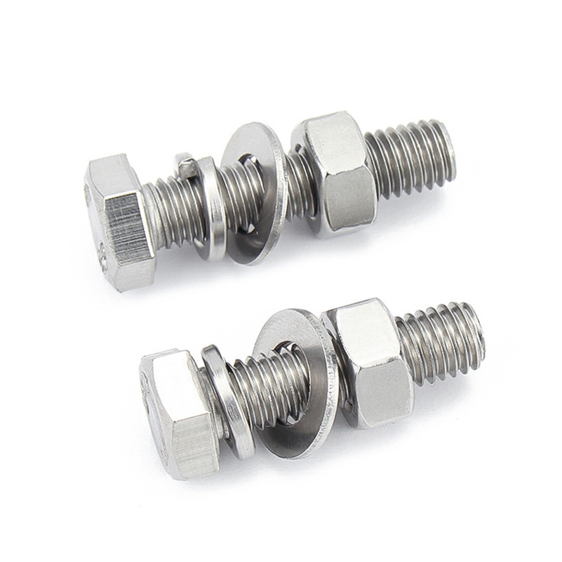 OEM OBM 304L/316L Stainless Steel Hexagon Head Bolts Grade 8.8 10.9 DIN933 Partial Half Thread Hex Bolts And Nuts