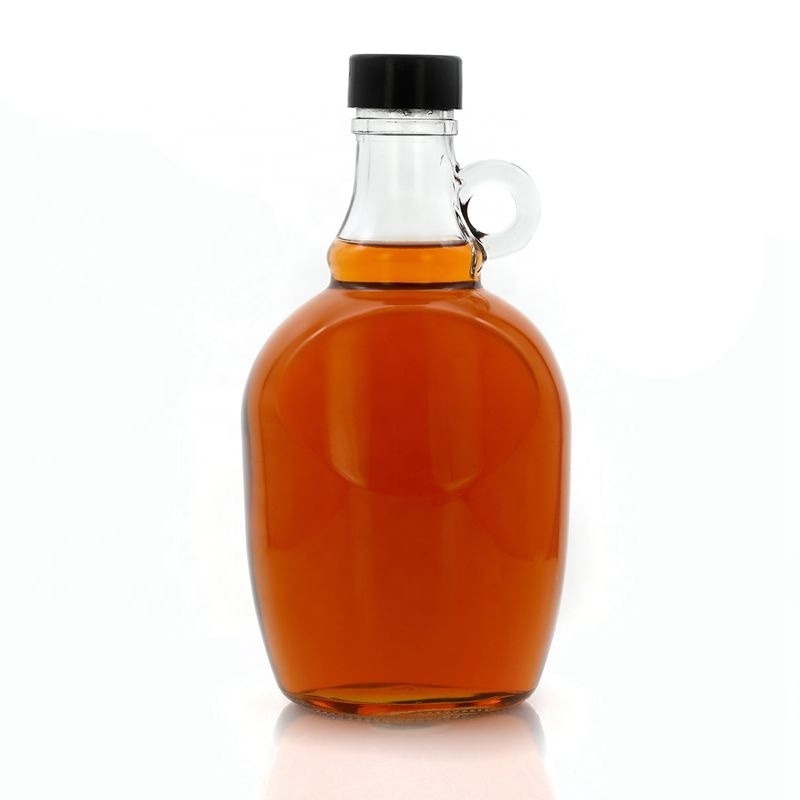 wholesale round california oil glass bottle empty 1L 2L gallon water Juice glass jug with ear hand