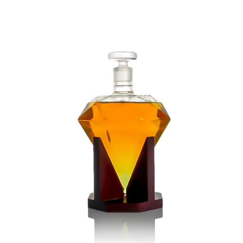 Premium handmade handcrafted liquor spirits juice tambac agilawood whisky rum high borosilicate glass bottle