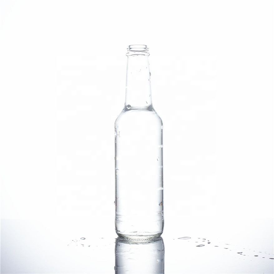 Stocked 275ml clear empty breezer carbonated soft drinking beverage soda cocktail wine glass bottle with crown cap