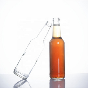 Stocked 275ml clear empty breezer carbonated soft drinking beverage soda cocktail wine glass bottle with crown cap