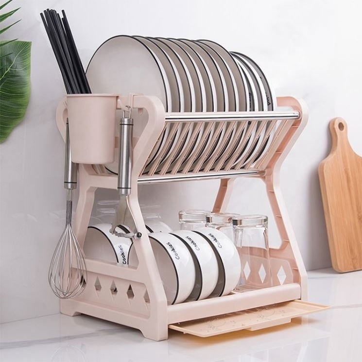 Wholesale kitchen tool drain bowl dish rack drying plastic kitchen storage racks holders