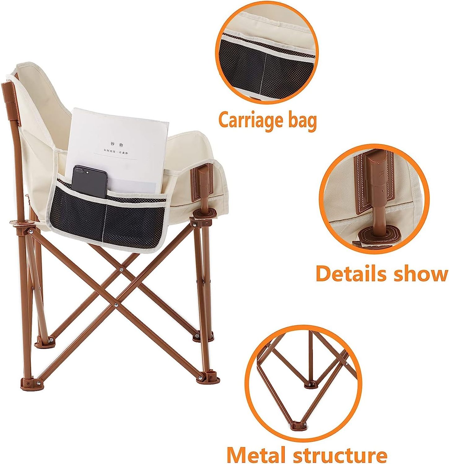 Custom Outdoor Home Luxury Folding Portable Rocking Camping Chair Adjustable Beach Chair