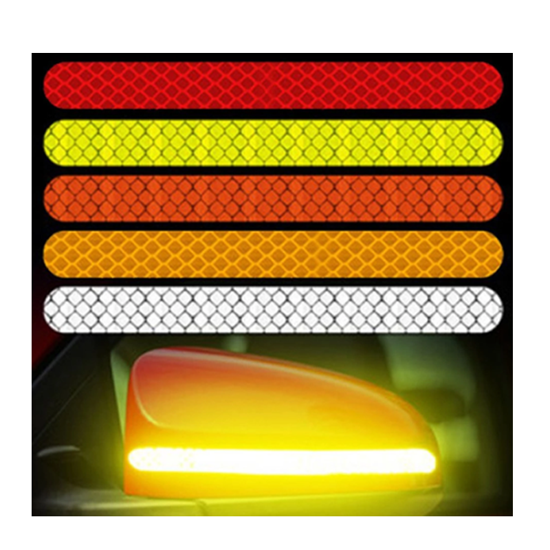 Universal Anti-collision Strip Protection Scratch Protector Guard Car Rear Mirror Reflective Warning Sticker