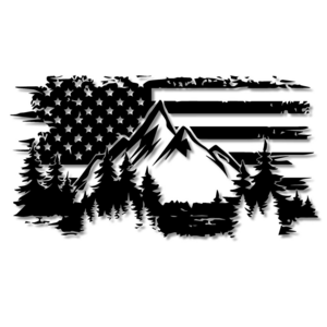 27.5x21.25cm American Flag and Mountains Road Rage Premium Car Truck Wall Sticker ravel Car Truck Sticker