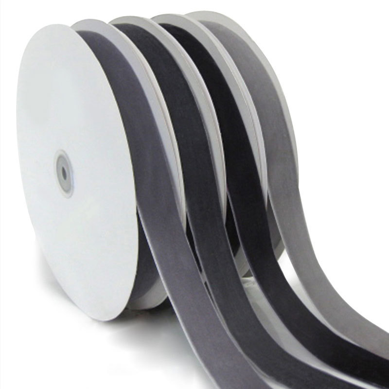 Factory Direct Supplier sanding ribbon 5/8inch 15mm Stretch Velvet Tape Glitter  Silk Ribbon for Party Decoration