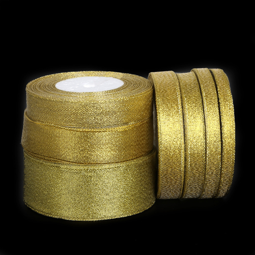 Wholesale gold sliver wire metallic ribbon for gift packing