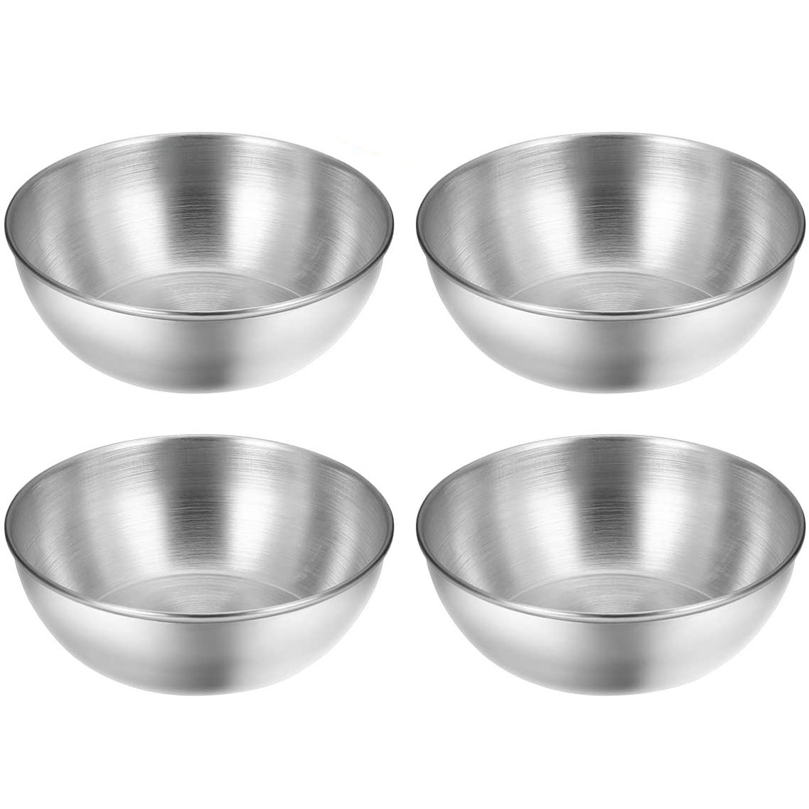 Stainless Steel Sauce Dishes Round Sushi Dipping Bowl Mini Appetizer Plates