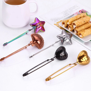 Flower Loose Leaf Mesh Stainless Steel Tea Ball Tea Infuser Tea Ball Infuser With Handle