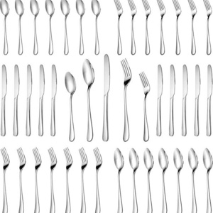 Mirror Polished Cutlery Utensil Set Silverware Set Service Fork Knife Spoon Stainless Steel Flatware Set Cutlery