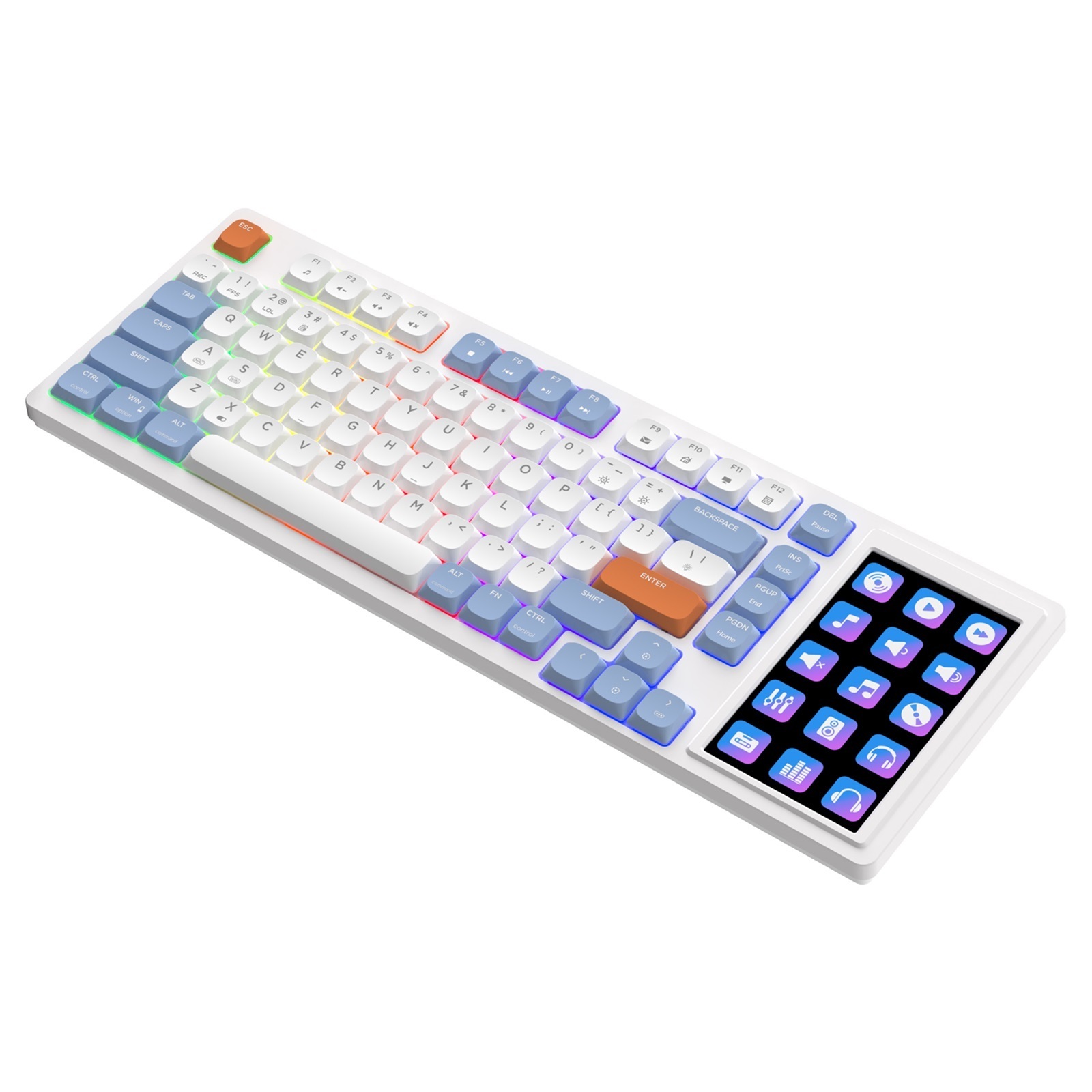 customizable items Ajazz AKP815 75% Gasket-mounted Low-profile Mechanical Keyboard with Customizable Touch Screen keyboard rgb