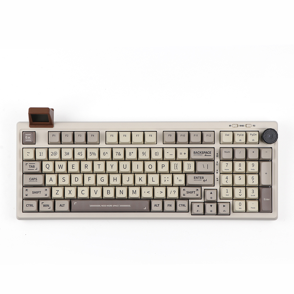 EPOMAKER RT100 95% Retro Mechanical Keyboard with Knob and Mini Display hot swappable mechanical keyboard magnet switch