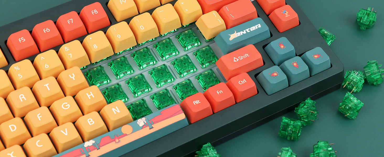 KiiBoom Emerald low profile keyboard switches usb switch keyboard mechanical keyboard switch types