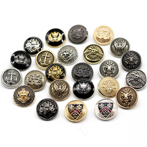 Custom logo zinc alloy buttons metal shank button for coat