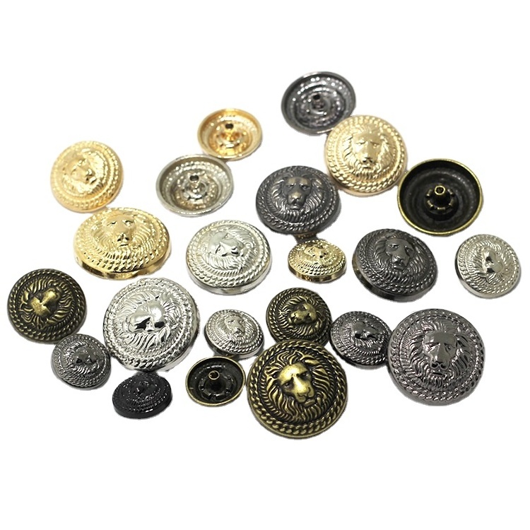 Custom logo zinc alloy buttons metal shank button for coat