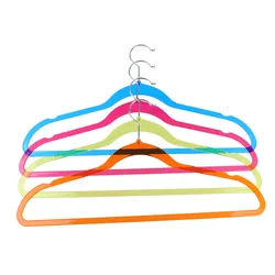 Factory Wholesale color velvet hangers non-slip durable flocking racks for shirts and suits